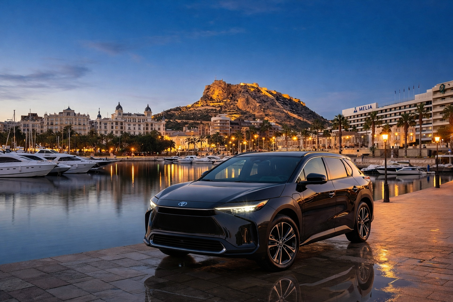 Toyota bZ4X electric transfer in Alicante - Private airport transfer Costa Blanca